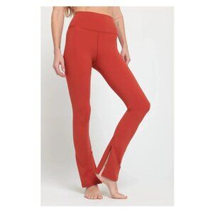 Spiritual Gangster yoga pants leggings red burnt brick size Large athletic sport